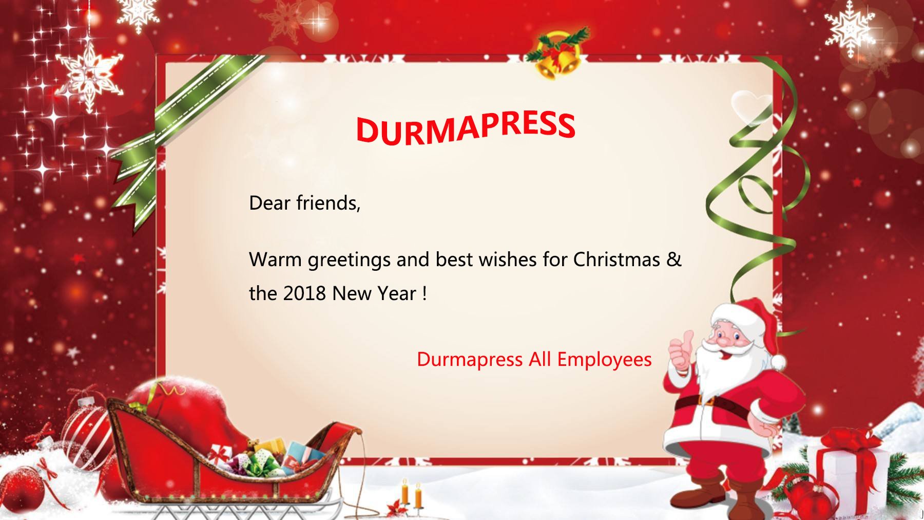 Durmapress Wishing you a blissful Xmas and New Year 